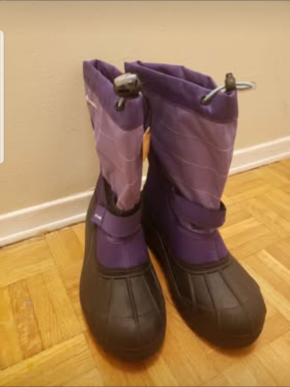 Columbia Purple and Black Kids Snow Boots